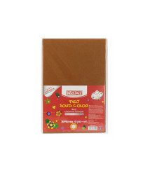 Fetru autoadeziv, 20x30cm, 180g/m2, maro, 5 foi, MAXI